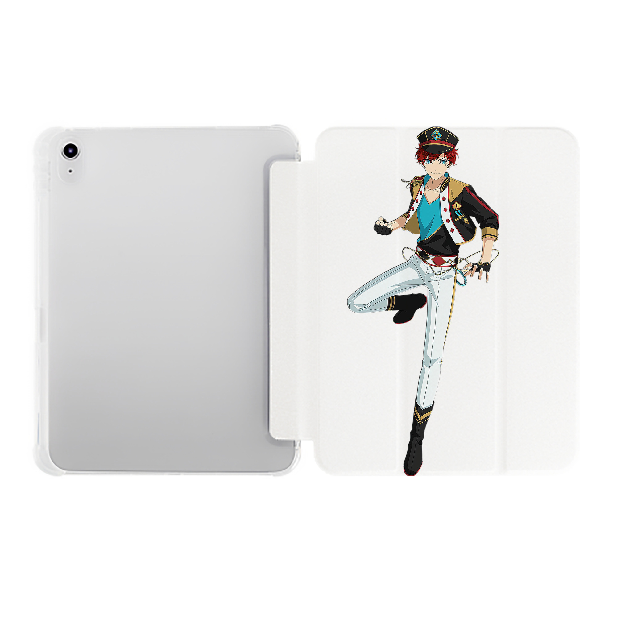 （画像用） あんさんぶるスターズ! Ensemble Stars IPad ケース ペン収納付き 三つ折りスタンド PUレザー×シリコン 対応機種9.5/10.5/10.9インチ